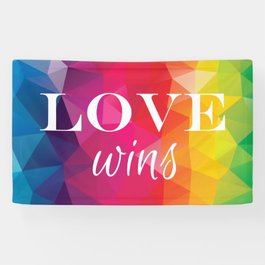 Pride Banner - 'Love Wins' (Horizontaal)