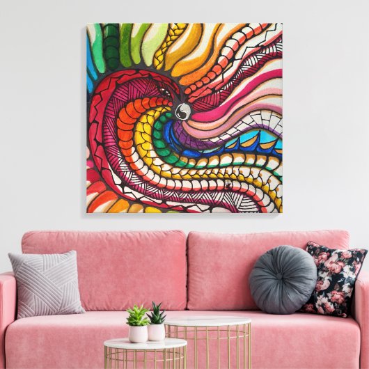 Pride Bird Canvas Afdruk (Insitu (Woonkamer))