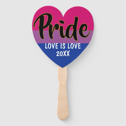 Pride Bisexual Flag Custom Logo Handwaaier (Voorkant)