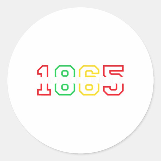 Pride Black Geschiedenis 1865 Juneteenth Ronde Sticker (Voorkant)