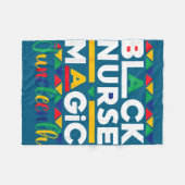 Pride black nurse magic juneteenth black history fleece deken (Voorkant (Horizontaal))