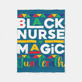 Pride black nurse magic juneteenth black history fleece deken