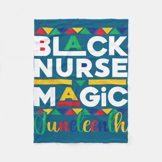 Pride black nurse magic juneteenth black history fleece deken (Voorkant)