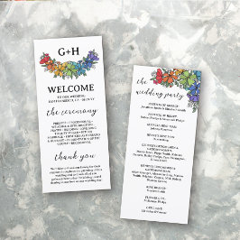 Pride Bloemen Monogram LGBTQ Bruiloft