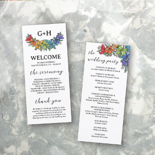 Pride Bloemen Monogram LGBTQ Bruiloft