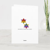 Pride Bloemen Ster van David Wenskaart voor Feestd Feestdagen Kaart (Achterkant)