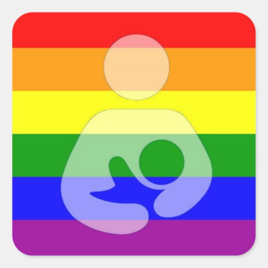 Pride Borstvoeding Symbool Stickers (Voorkant)