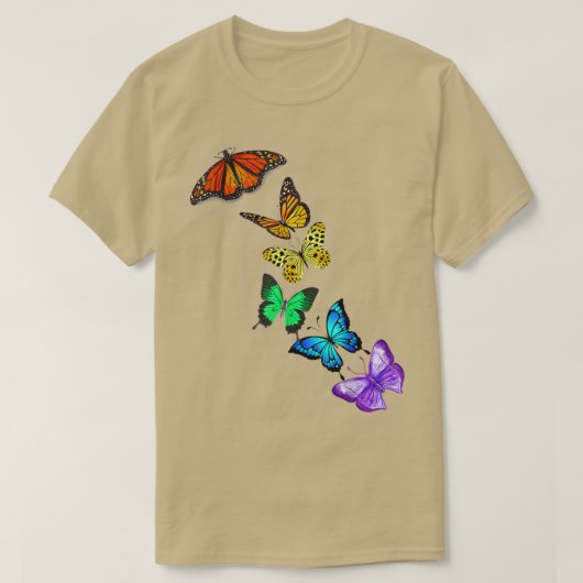 Pride Butterfly T-shirt LGBT Mannen (Design voorkant)