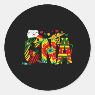 Pride Can Nurse Juneteenth Melanin Nurse African A Ronde Sticker