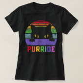 Pride Cat Purride Gay LGBTQ Rainbow Flag Retro Sty T-shirt (Design voorkant)