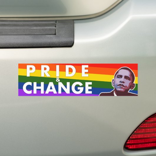 Pride & Change - Obama Politieke Bumpersticker (Op auto)