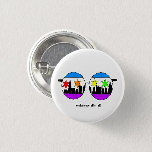 pride chicaGOggles, knop Ronde Button 3,2 Cm (Voorkant /achterkant)