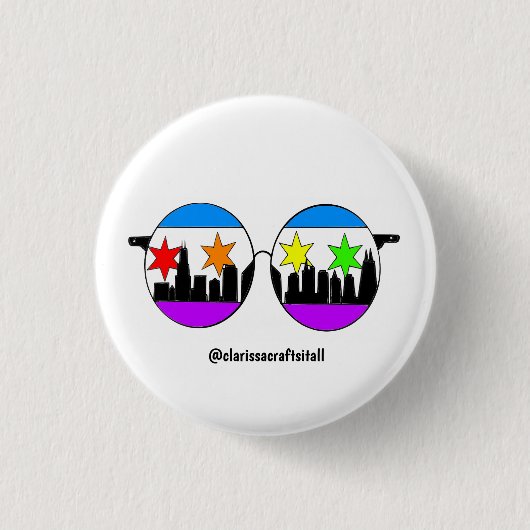pride chicaGOggles, knop Ronde Button 3,2 Cm (Voorkant)