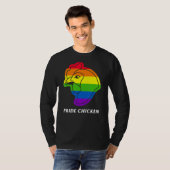 Pride Chicken Lgbt Pun Fried Rainbow Flag Buffalo T-shirt (Voorkant volledig)