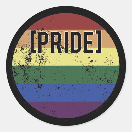 Pride Circle Ronde Sticker (Voorkant)