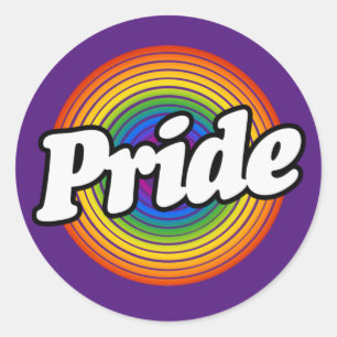 Pride Circle T-shirt Ronde Sticker