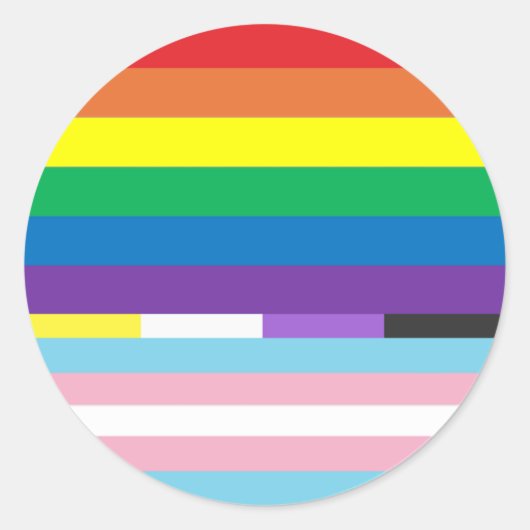Pride Cirkel Ronde Sticker (Voorkant)