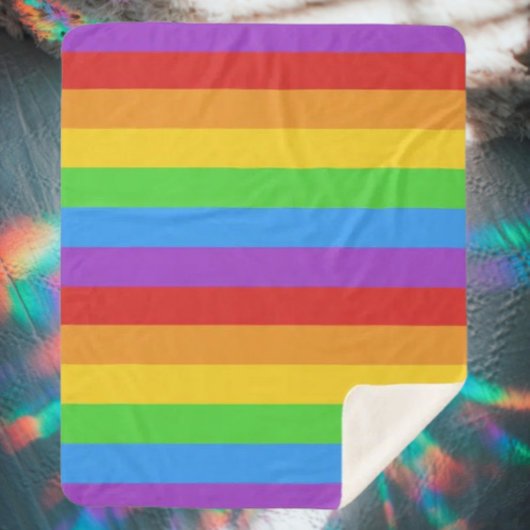 Pride Comfort: Regenboogvlag Sherpa Deken