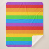 Pride Comfort: Regenboogvlag Sherpa Deken (Voorkant)