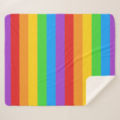 Pride Comfort: Regenboogvlag Sherpa Deken (Voorkant (horizontaal))
