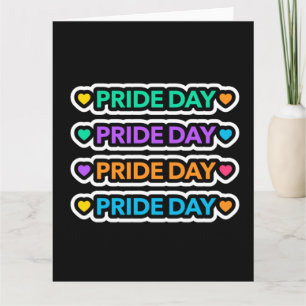 Pride dag. LGBT+Pride. Rainbooghart. Bedankkaart