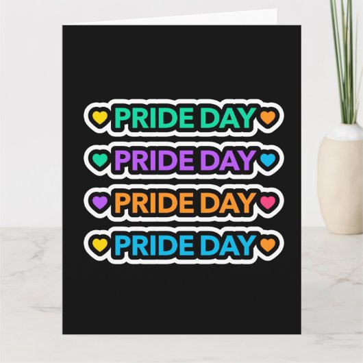 Pride dag. LGBT+Pride. Rainbooghart. Kaart (Voorkant)