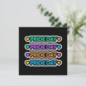 Pride dag. LGBT+Pride. Rainbooghart. Kaart (Staand voorkant)