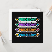 Pride dag. LGBT+Pride. Rainbooghart. Kaart (Voorkant / Achterkant in situ)