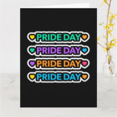 Pride dag. LGBT+Pride. Rainbooghart. Kaart (Gele Bloem)