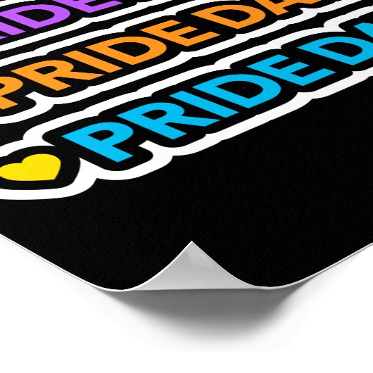 Pride dag. LGBT+Pride. Rainbooghart. Poster (Hoek)