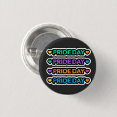 Pride dag. LGBT+Pride. Rainbooghart. Ronde Button 3,2 Cm (Voorkant /achterkant)