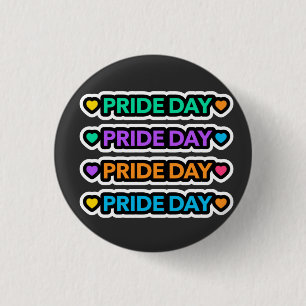 Pride dag. LGBT+Pride. Rainbooghart. Ronde Button 3,2 Cm