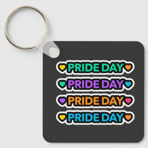Pride dag. LGBT+Pride. Rainbooghart. Sleutelhanger