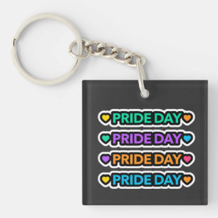 Pride dag. LGBT+Pride. Regenboog hart.      Sleutelhanger