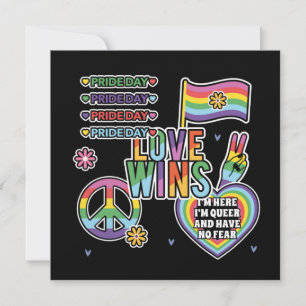 Pride dag. Liefde wint. Ik ben vrolijk en heb geen Kaart