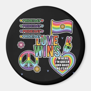Pride dag. Liefde wint. Ik ben vrolijk en heb geen Magneet