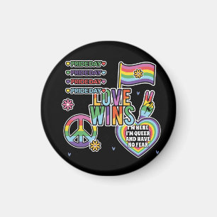 Pride dag. Liefde wint. Ik ben vrolijk en heb geen Magneet