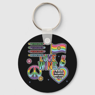 Pride dag. Liefde wint. Ik ben vrolijk en heb geen Sleutelhanger