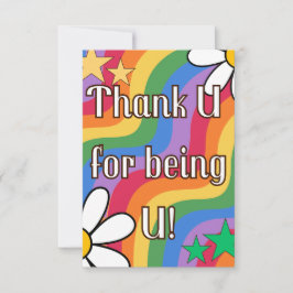 Pride Dank u kaart / Rainbow Dank u kaart