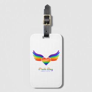 Pride day Heart Wing Ik geloof dat ik kan vliegen Bagagelabel