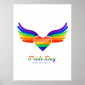 Pride day Heart Wing Ik geloof dat ik kan vliegen Poster (Voorkant)