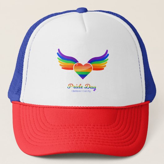 Pride day Heart Wing Ik geloof dat ik kan vliegen Trucker Pet (Voorkant)