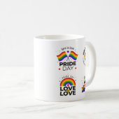 Pride Day Rainbow Heart Koffiemok (Voorkant rechts)