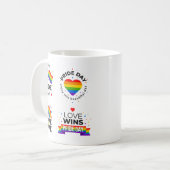Pride Day Rainbow Heart Koffiemok (Voorkant links)