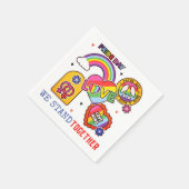 Pride Day We Stand Together LGBT Love Rainbow Servet (Hoek)