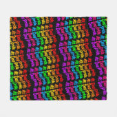 Pride de hele dag regenboog kleuren LGBTQ + Fleece Deken (Voorkant (Horizontaal))