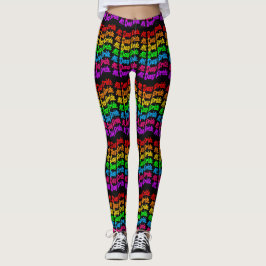 Pride de hele dag regenboog kleuren LGBTQ + Leggings