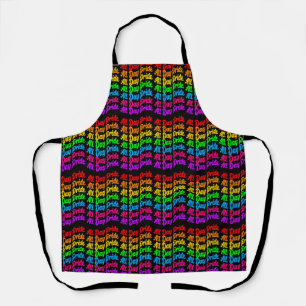 Pride de hele dag regenboog kleuren LGBTQ + Schort