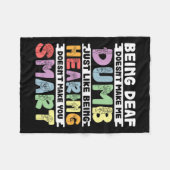 Pride Deaf maakt me geen domme handgebarentaal Fleece Deken (Voorkant (Horizontaal))