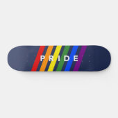PRIDE Diagonal LGBT Rainbow Stripes op Navy Blue Persoonlijk Skateboard (Horizontaal)